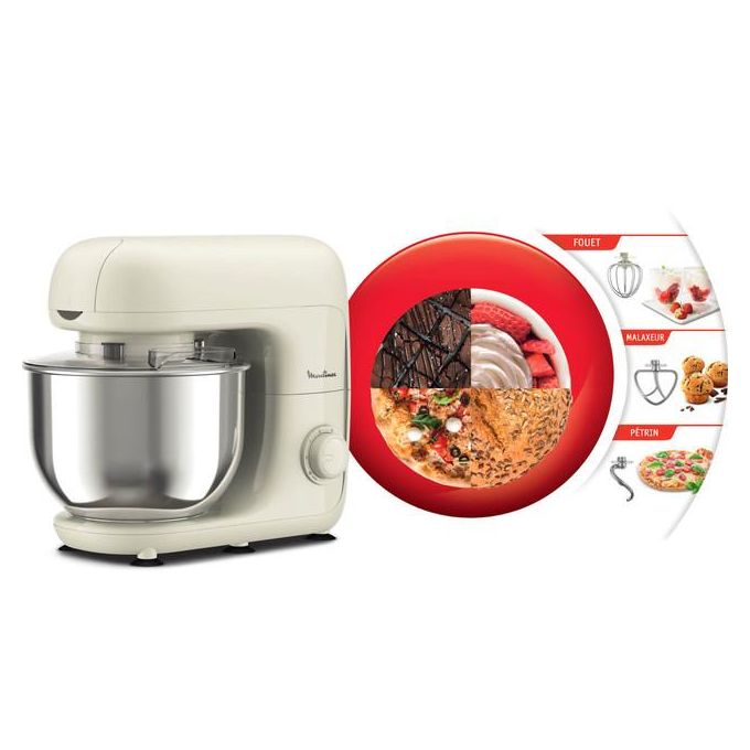 KITCHEN MACHINE ESSENTIAL 4,8L 6V 800W ECRU QA160110 MOULINEX