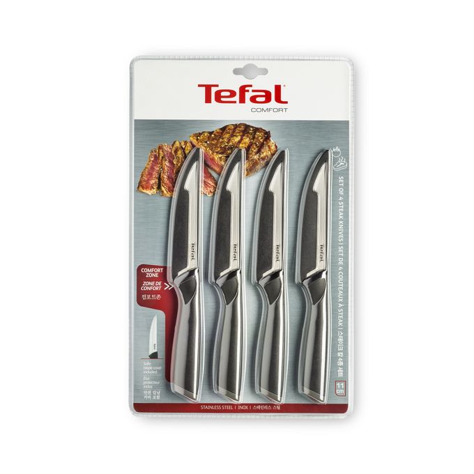 SET 4 COUTEAUX STEACK 11CM COMFORT K221S404 TEFAL