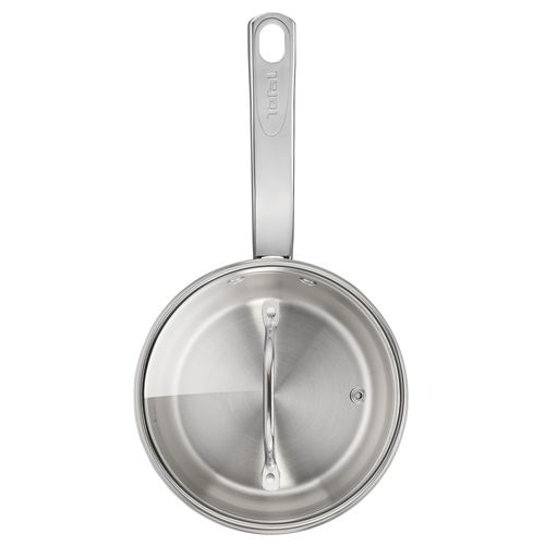 BATTERIE DE CUISINE INOX INTUITION 6PCS (2 FAITOUTS 20/24 + CASS16CM + COUVERCLES EN VERRE) A702S685 TEFAL