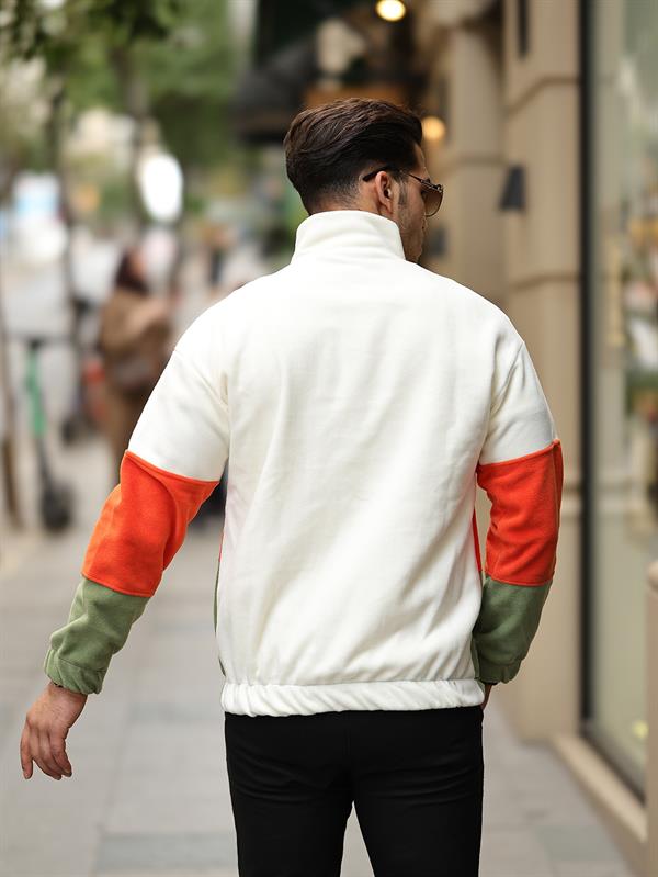 3 Renk Yarım Fermuar Polar Sweatshirt - Justyol