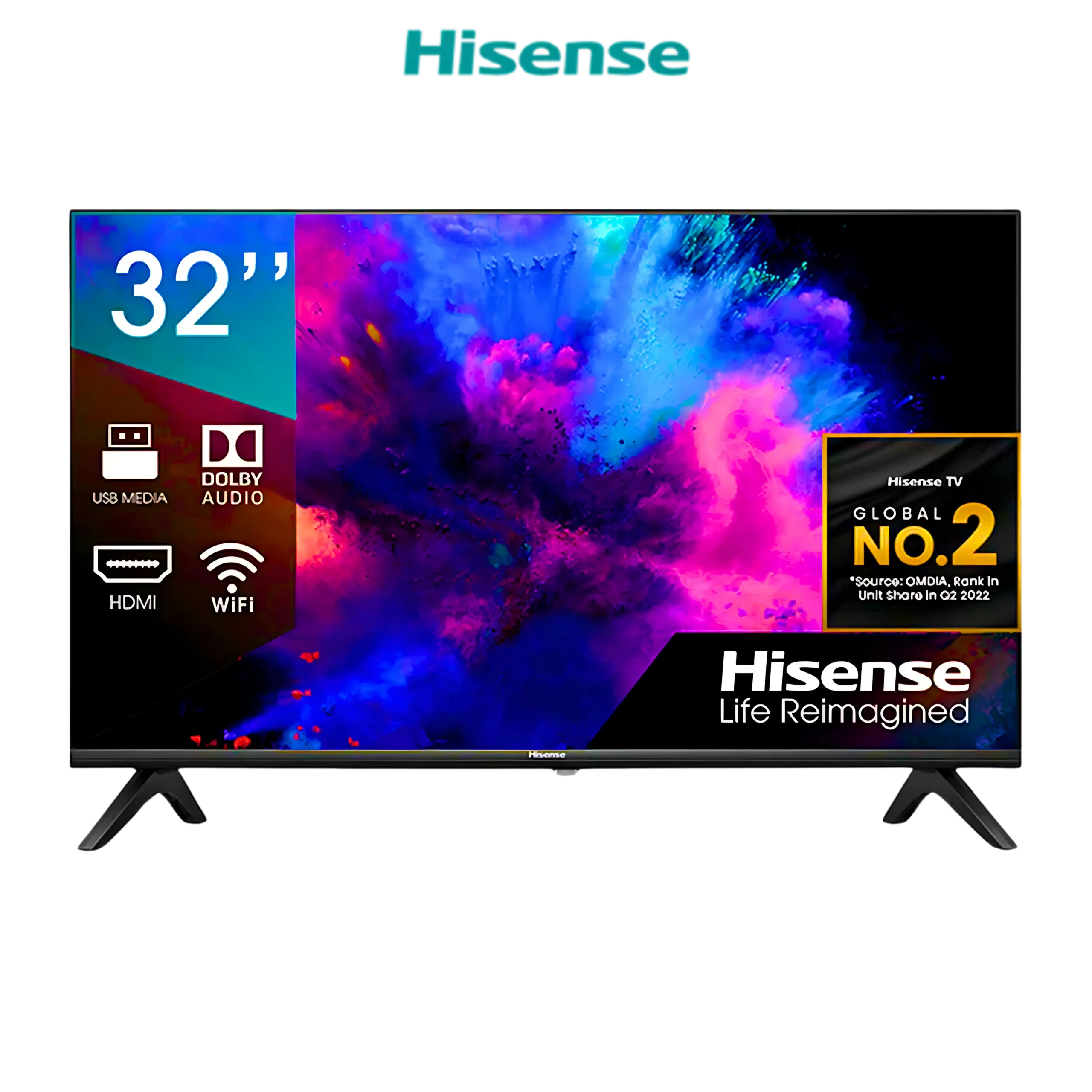 TV Hisense 32″ HD Vidaa, interface rapide et qualité audio-vidéo agréable. Digitronics