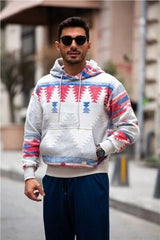 etnik desen oversize sweatshirt - Justyol