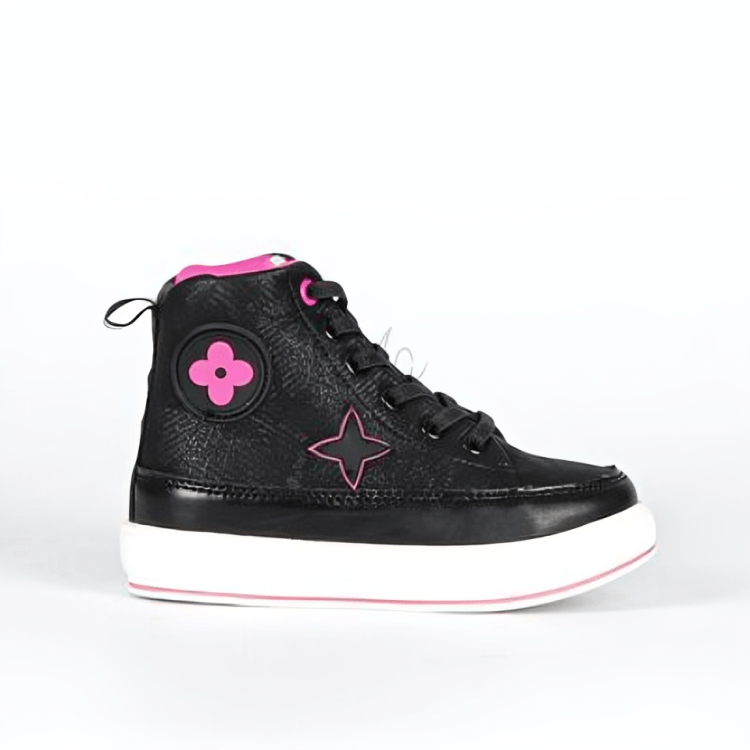 EVAN - Baskets Fille en Noir - Justyol