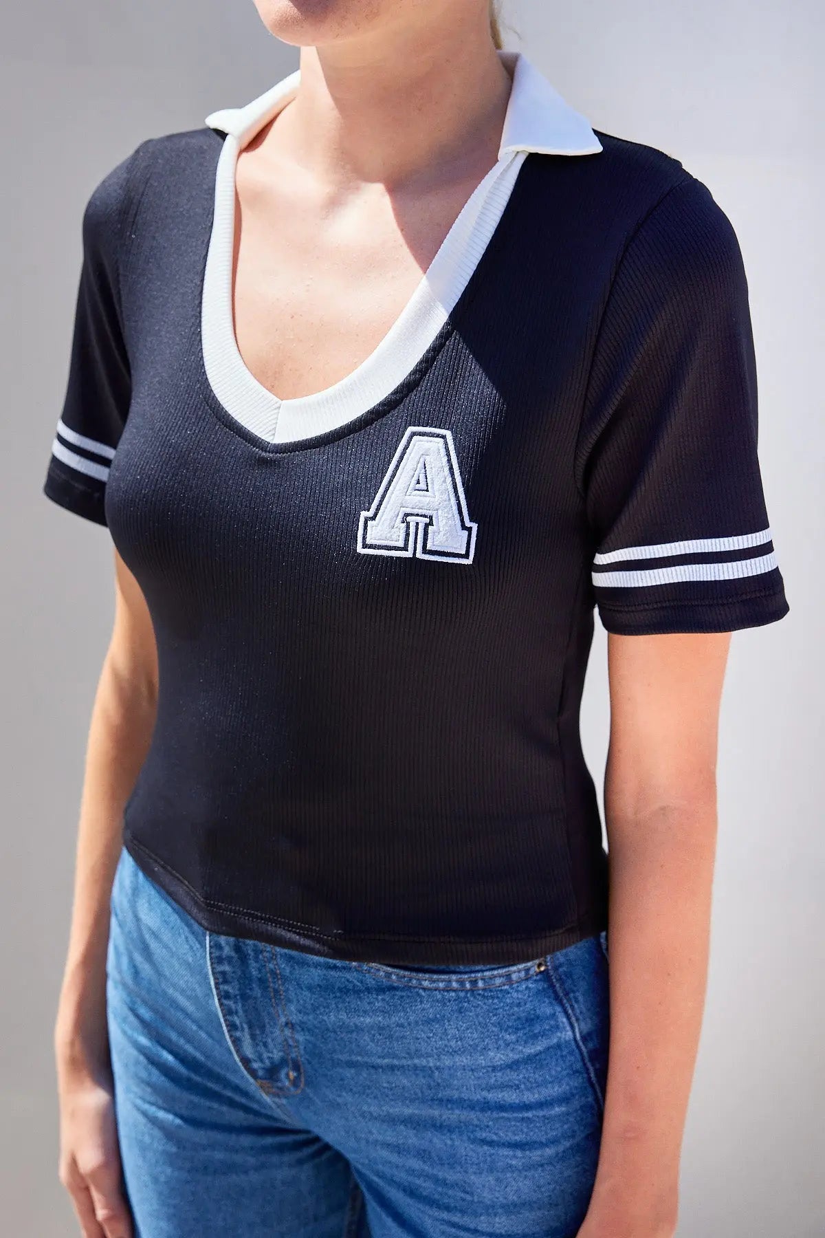 4320 polo yaka basic triko bluz - Justyol