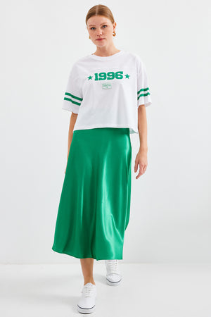 4322 baskili oversize basic tişört - Justyol
