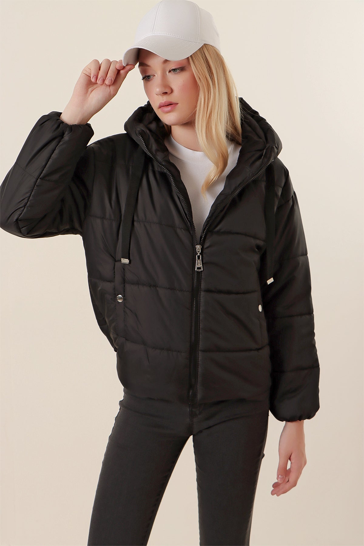 5136 crop şişme mont - Justyol