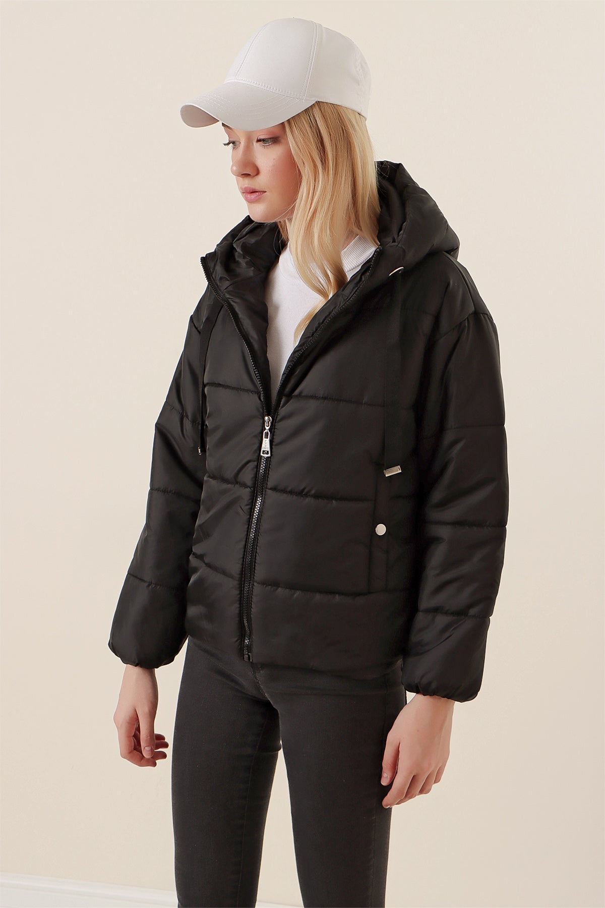 5136 crop şişme mont - Justyol
