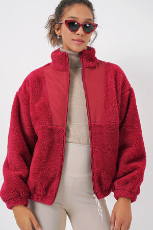 5194 kadin peluş mont ceket - Justyol