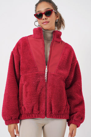 5194 kadin peluş mont ceket - Justyol