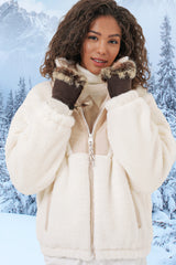 5194 kadin peluş mont ceket - Justyol