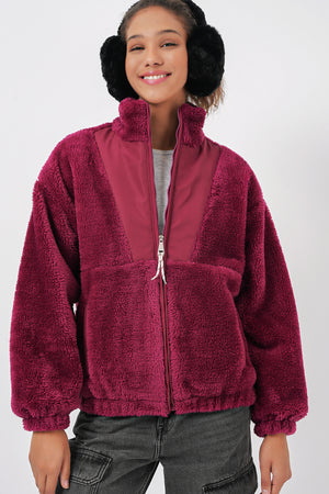 5194 kadin peluş mont ceket - Justyol