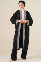 5865 nakişli örme uzun kimono - Justyol