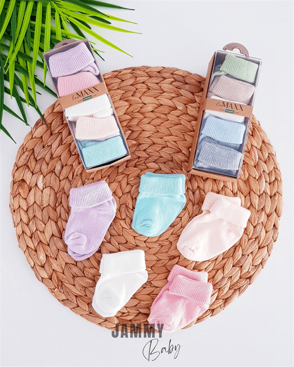 5 - piece mixed color ankle socks set - Justyol