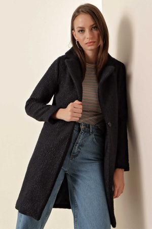 Oversize Kaşe Kaban - Justyol