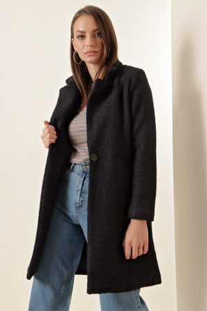 Oversize Kaşe Kaban - Justyol
