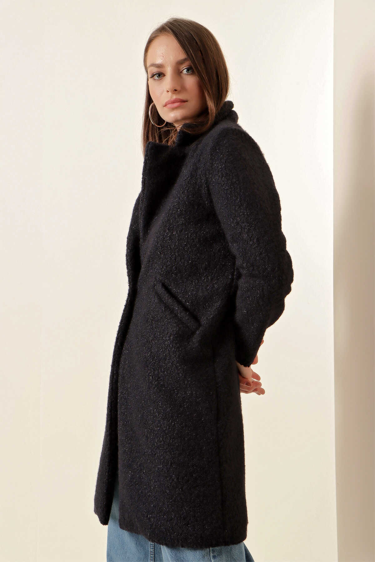Oversize Kaşe Kaban - Justyol