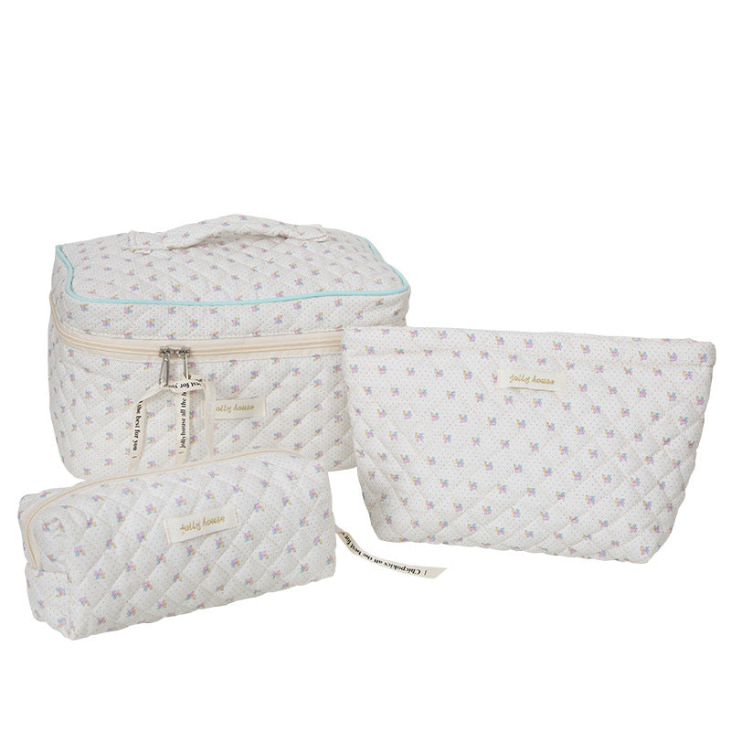 Embroidered Pattern Storage Bag Large Capacity Women's Cosmetic Bags Portable Travel Storage Bag Pencil Case Handbags MU Group