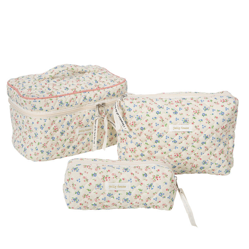 Embroidered Pattern Storage Bag Large Capacity Women's Cosmetic Bags Portable Travel Storage Bag Pencil Case Handbags MU Group