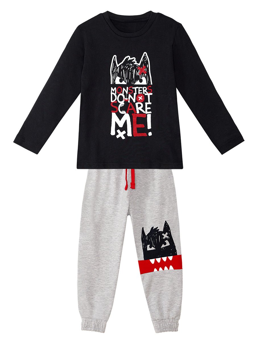 dont scare erkek çocuk t-shirt pantolon takim - Justyol