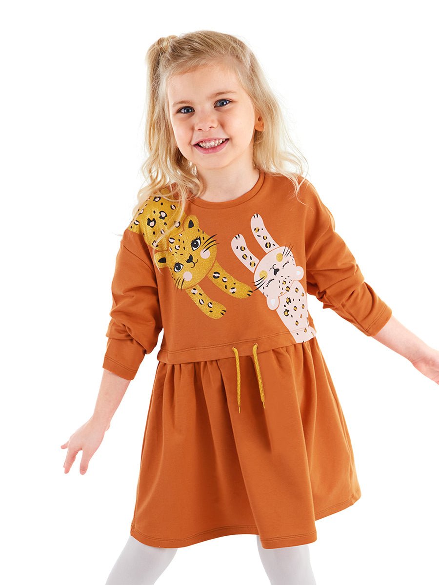 mini leoparlar kiz çocuk elbise - Justyol