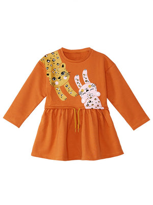 mini leoparlar kiz çocuk elbise - Justyol