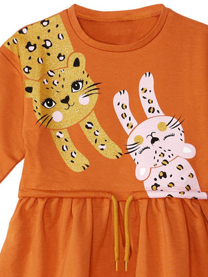 mini leoparlar kiz çocuk elbise - Justyol