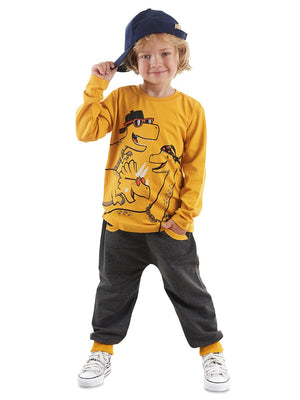 cool dinolar erkek çocuk t-shirt pantolon takim - Justyol
