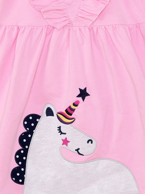 simli unicorn kiz çocukelbise - Justyol