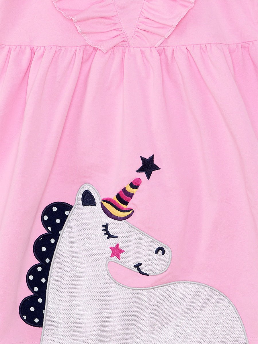 simli unicorn kiz çocukelbise - Justyol