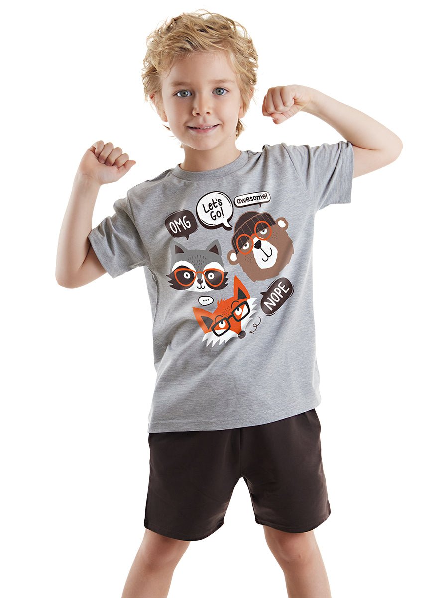 arkadaşlar erkek çocuk t-shirt şort takim - Justyol