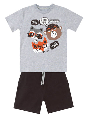 arkadaşlar erkek çocuk t-shirt şort takim - Justyol