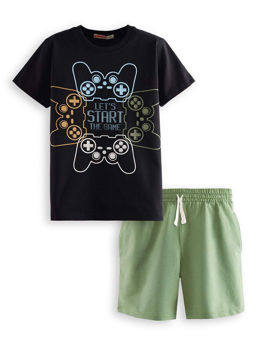 start game erkek çocuk t-shirt şort takim - Justyol