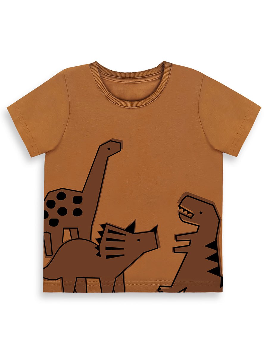 dinozor erkek bebek t-shirt kaşkorse şort takim - Justyol