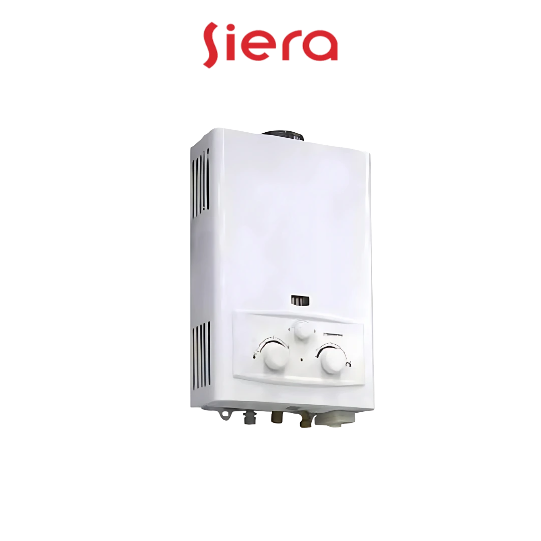 Chauffe‑eau gaz 6 L, compact et conçu pour petites consommations domestiques. Digitronics