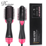 1000W Hair Dryer Hot Air Brush Styler and Volumizer Hair Straightener Curler Comb Roller One Step Electric Ion Blow Dryer Brush - 46247 - Justyol