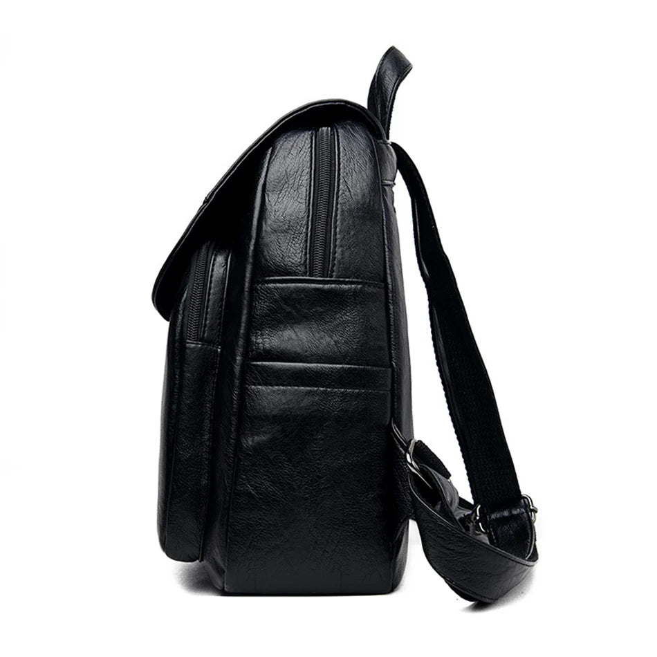 Genuine Women Leather Backpack Fashion Female Shoulder Bag Sac a Dos Ladies Bagpack Mochilas School Bags For Teenage Girls 2024 MU Group
