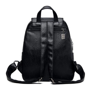Genuine Women Leather Backpack Fashion Female Shoulder Bag Sac a Dos Ladies Bagpack Mochilas School Bags For Teenage Girls 2024 MU Group