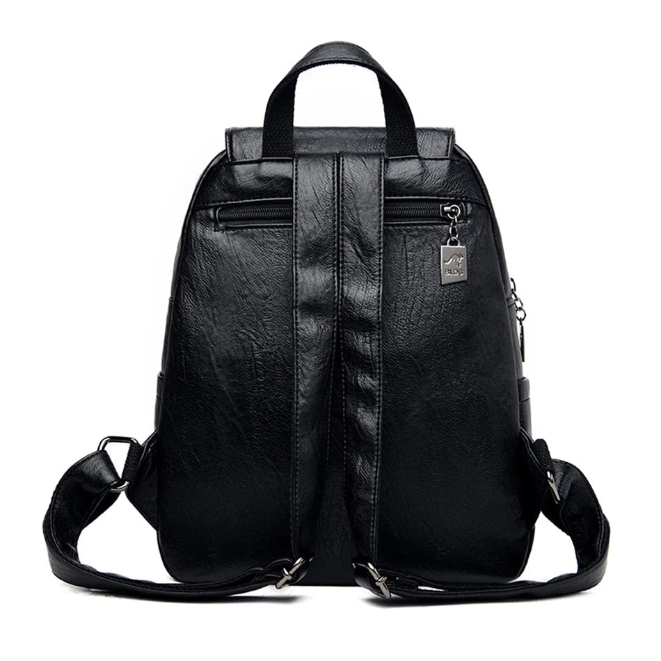 Genuine Women Leather Backpack Fashion Female Shoulder Bag Sac a Dos Ladies Bagpack Mochilas School Bags For Teenage Girls 2024 MU Group