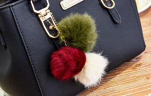 Yogodlns women beading pendant handbag ladies embossed shoulder bag ladies Messenger bag hairball bags high quality bag MU Group