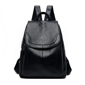 Genuine Women Leather Backpack Fashion Female Shoulder Bag Sac a Dos Ladies Bagpack Mochilas School Bags For Teenage Girls 2024 MU Group