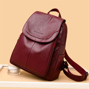 Genuine Women Leather Backpack Fashion Female Shoulder Bag Sac a Dos Ladies Bagpack Mochilas School Bags For Teenage Girls 2024 MU Group