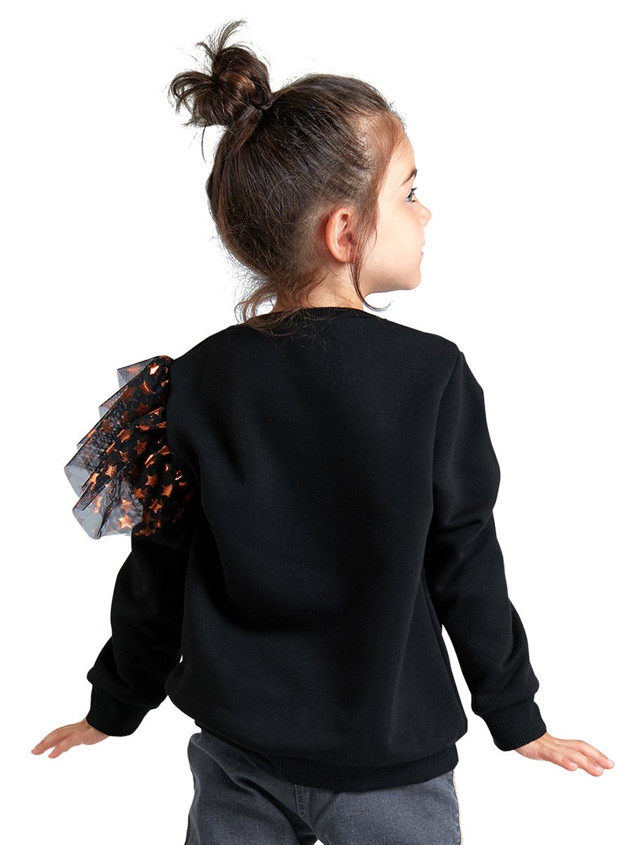 siki dostlar tüllü kiz çocuk sweatshirt - Justyol