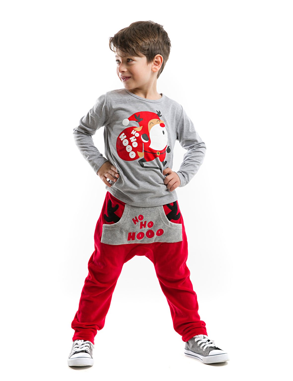 ho ho yilbaşi erkek çocuk t-shirt pantolon takim - Justyol