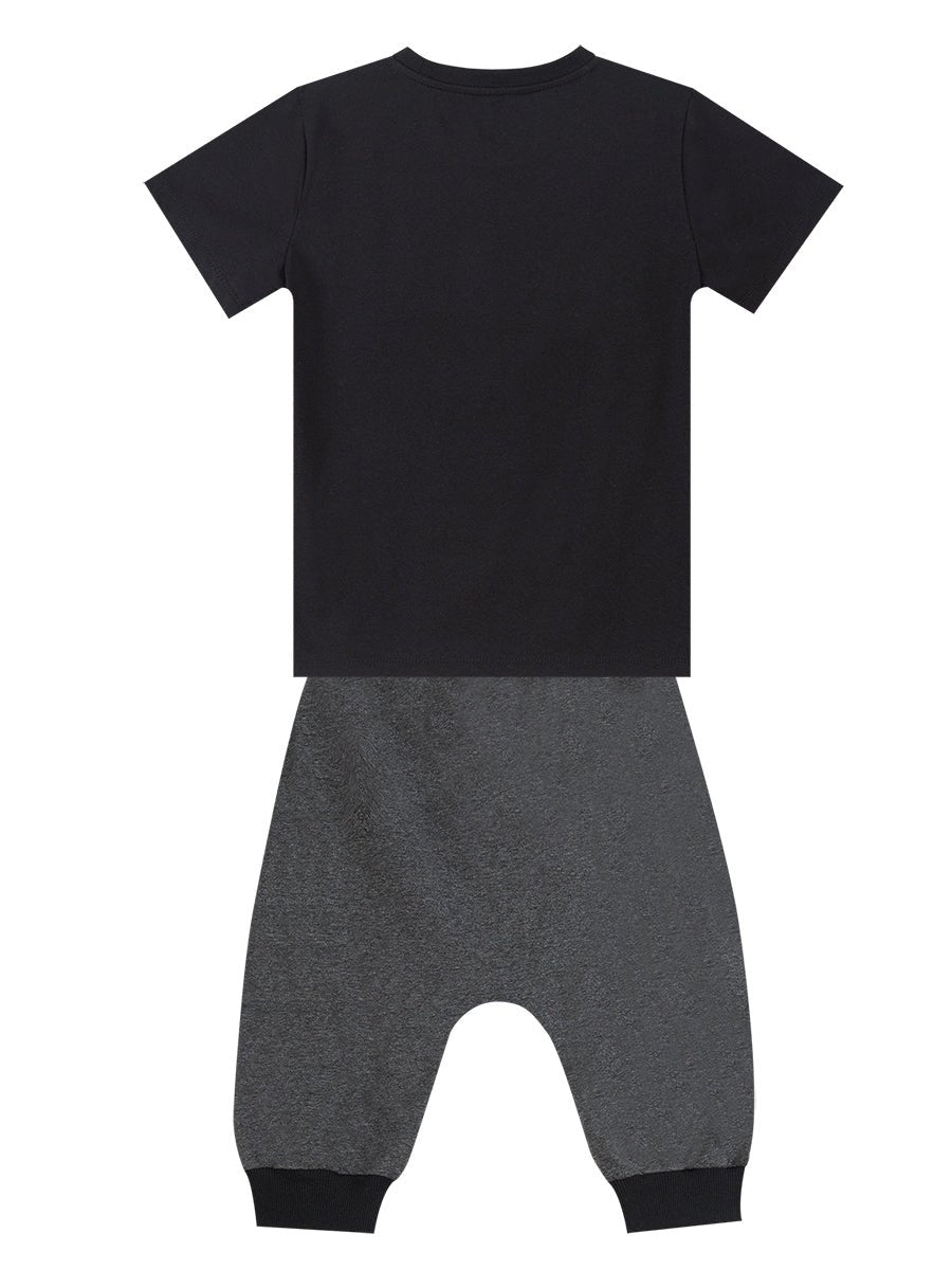 uzay roketi erkek çocuk t-shirt kapri şort takim - Justyol
