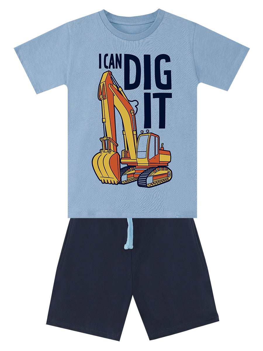 kepçe işte erkek çocuk t-shirt şort takim - Justyol
