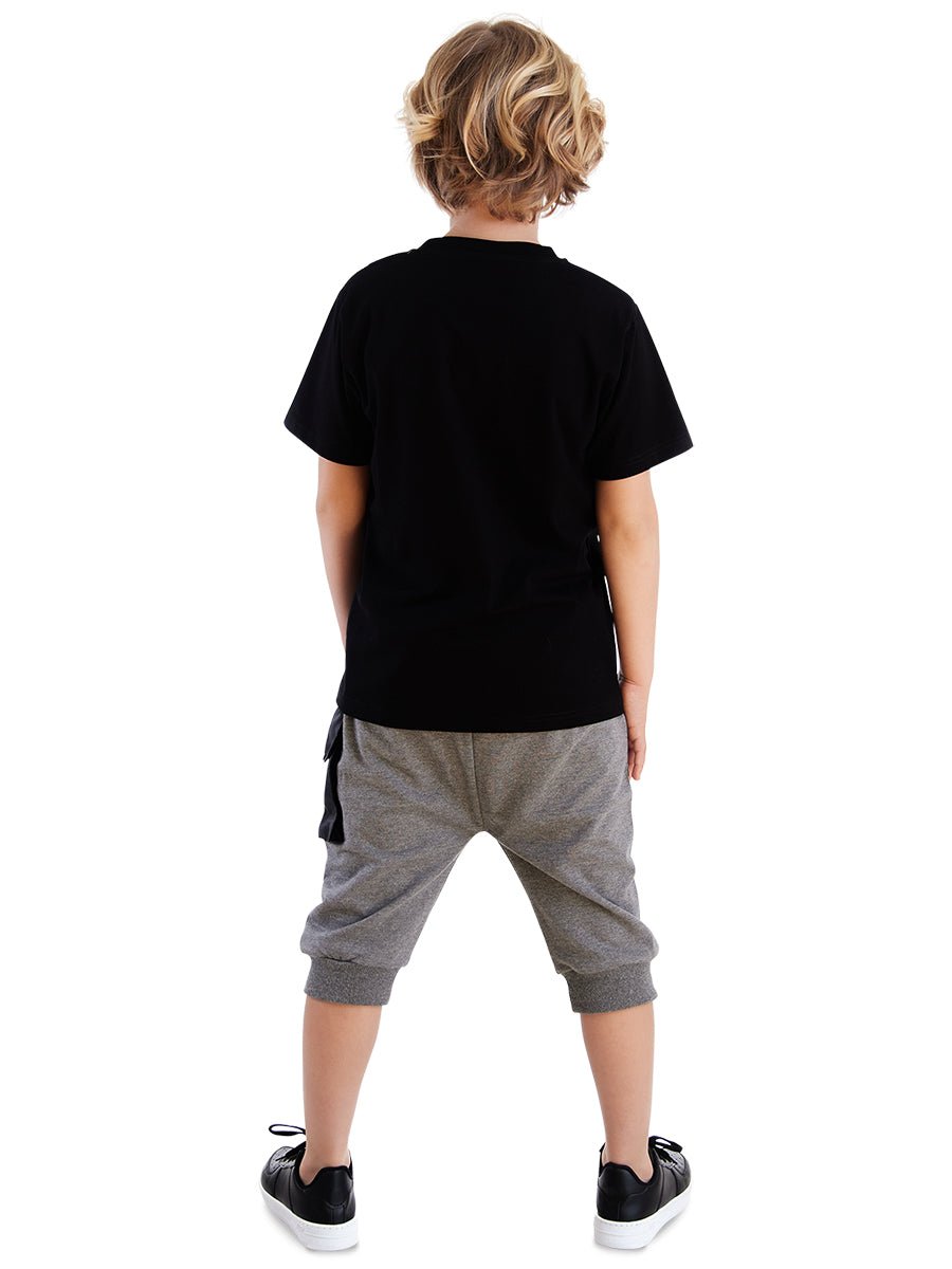 bisiklet erkek çocuk t-shirt kapri şort takim - Justyol