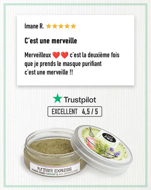 PURIFIANT EXPRESS Masque Visage Peau Mixte à Grasse Boutons + Acné   | UrbanK URBANK