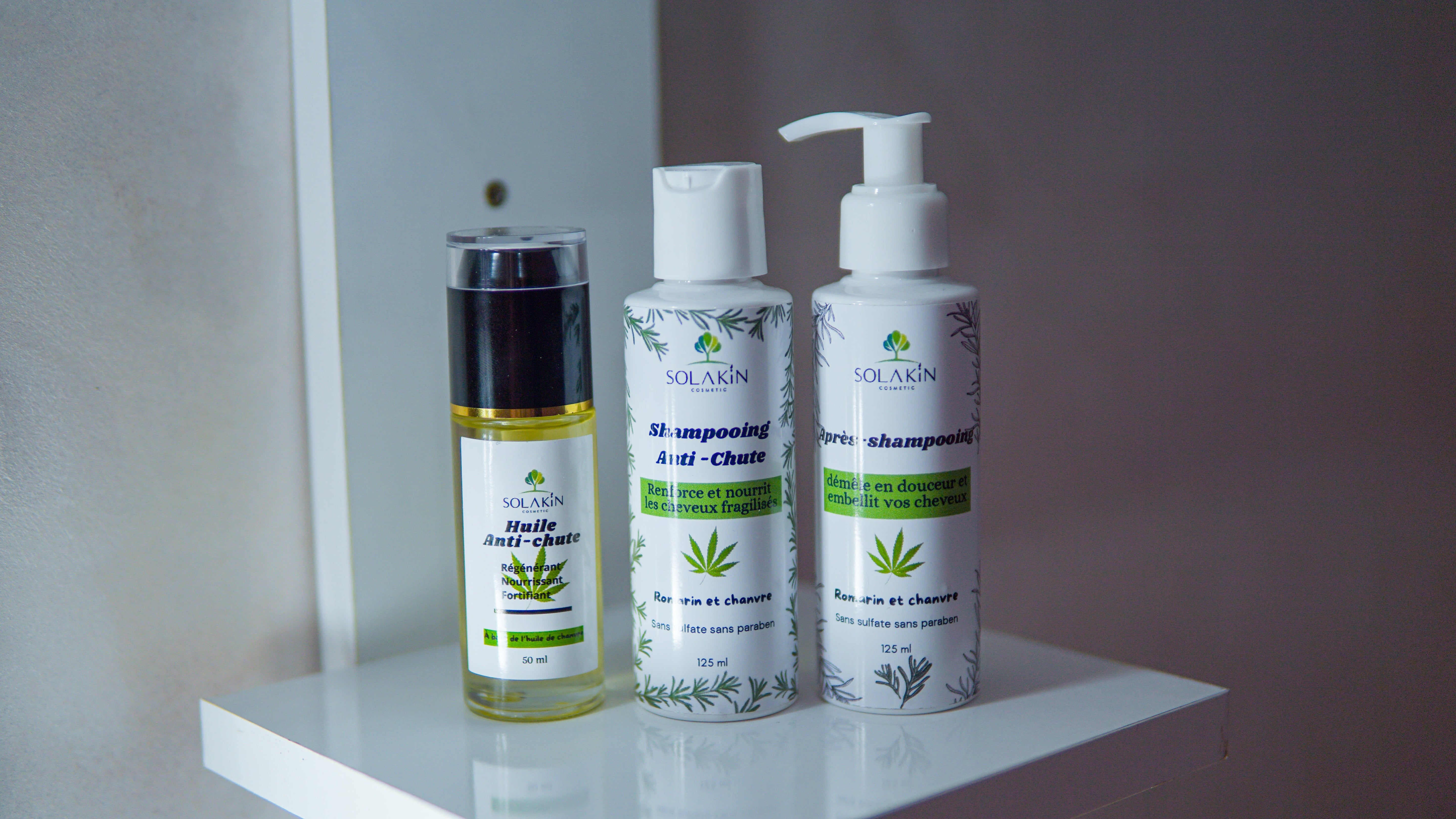 Package de 3 produits – Coffret Anti-Chute Solakin : Huile, Shampooing & Après-Shampooing Fortifiants solakin