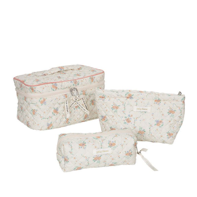 Embroidered Pattern Storage Bag Large Capacity Women's Cosmetic Bags Portable Travel Storage Bag Pencil Case Handbags MU Group