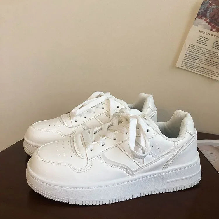 New 2025 Woman Tennis Sneakers Fashion Comfort  Sports Board Shoes Casual Academy Style Little White Shoes Female Spring autumn MU Group